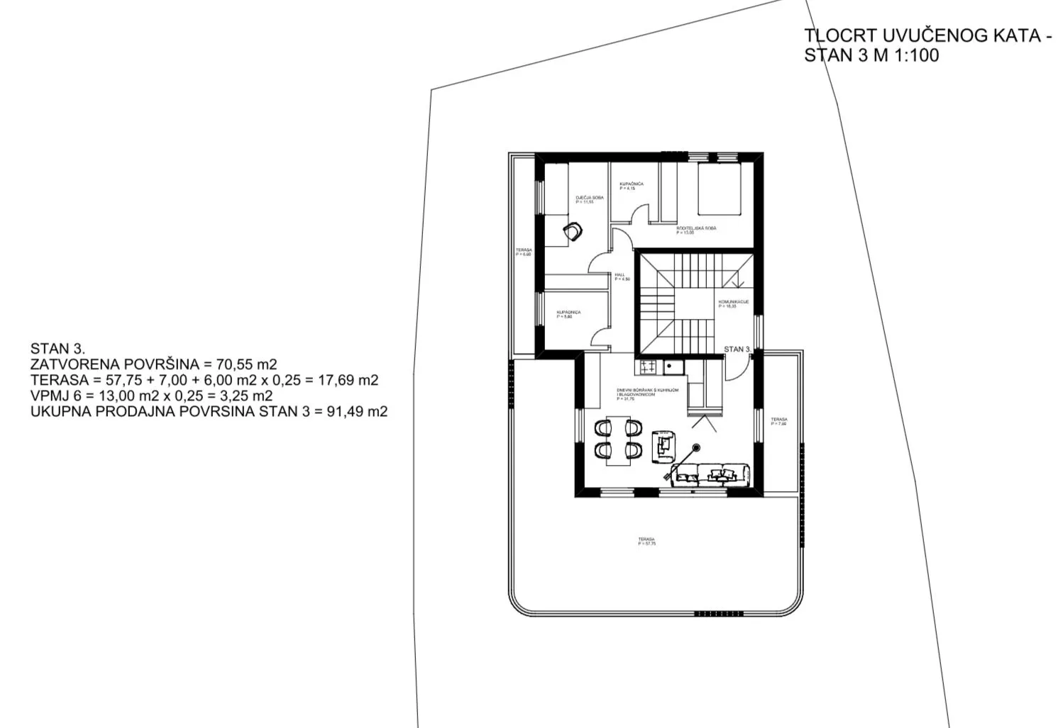zagreb, donja dubrava, atraktivan trosoban stan u novogradnji, 91 m² - slika 3