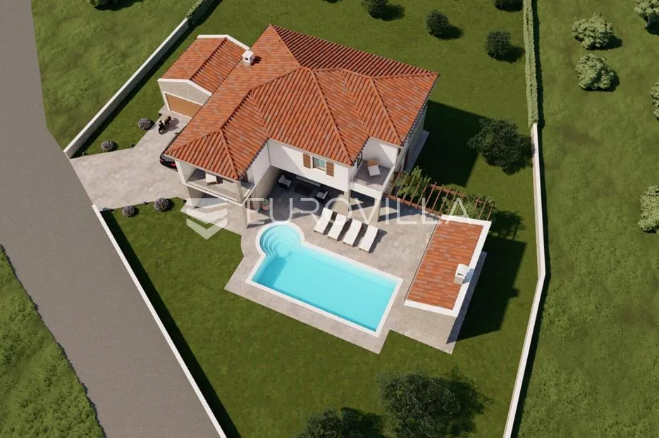 istra, oprtalj, građevinsko zemljište s projektom i građevinskom dozvolom u srcu istre - slika 11