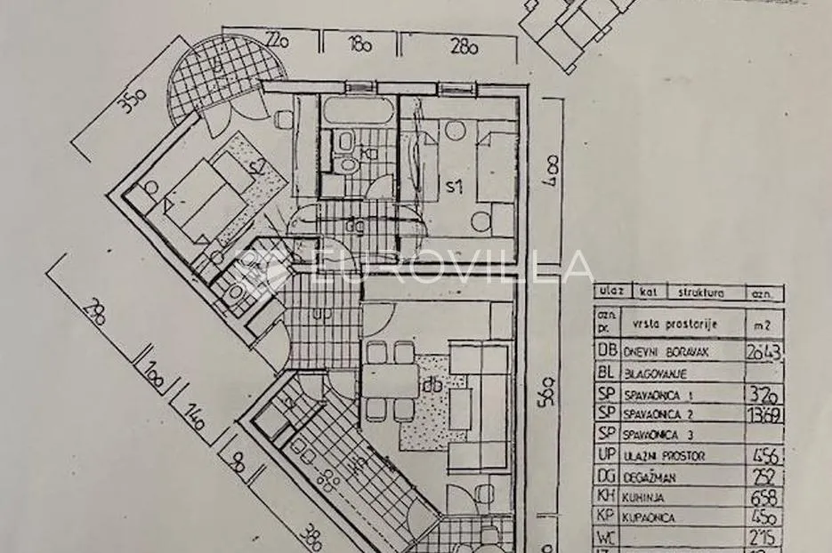 crikvenica, selce, trosoban stan, 76,54 m², 2 garaže, balkon, pogled - slika 5