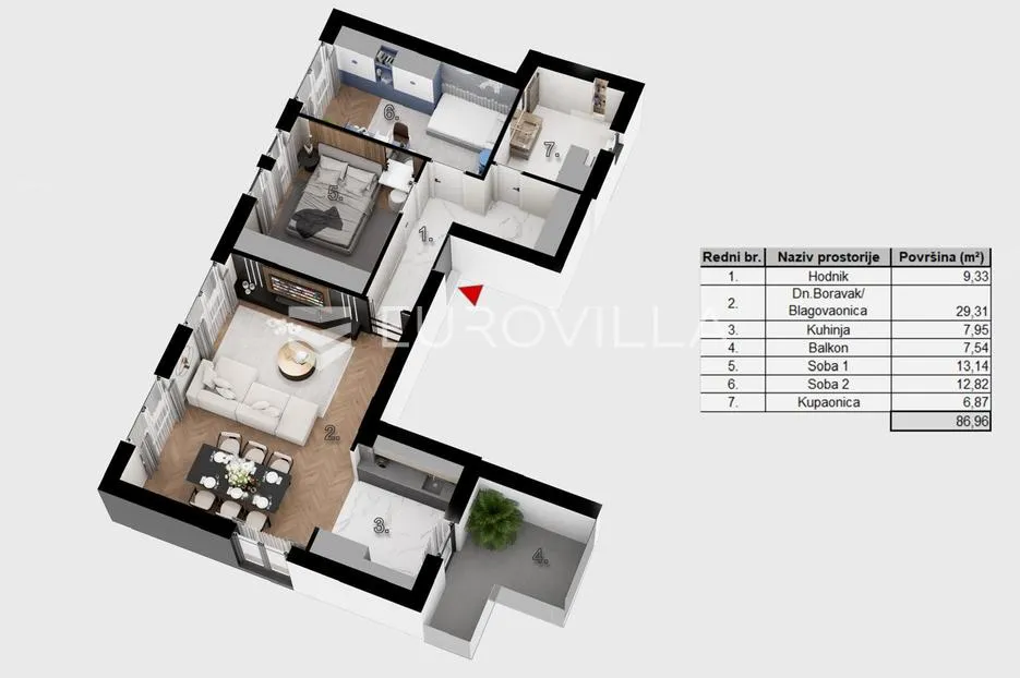 požega, moderan trosoban stan u izgradnji 82 m² - slika 17