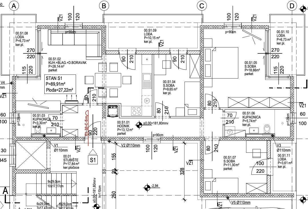 zagreb, maksimir, četverosoban luksuzan stan 114.78 m² - slika 9