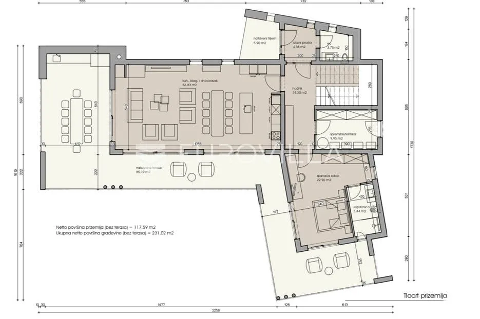 istra, okolica marčane - građevinsko zemljište 3040 m2 s gotovim projektom za 3 vile - slika 10
