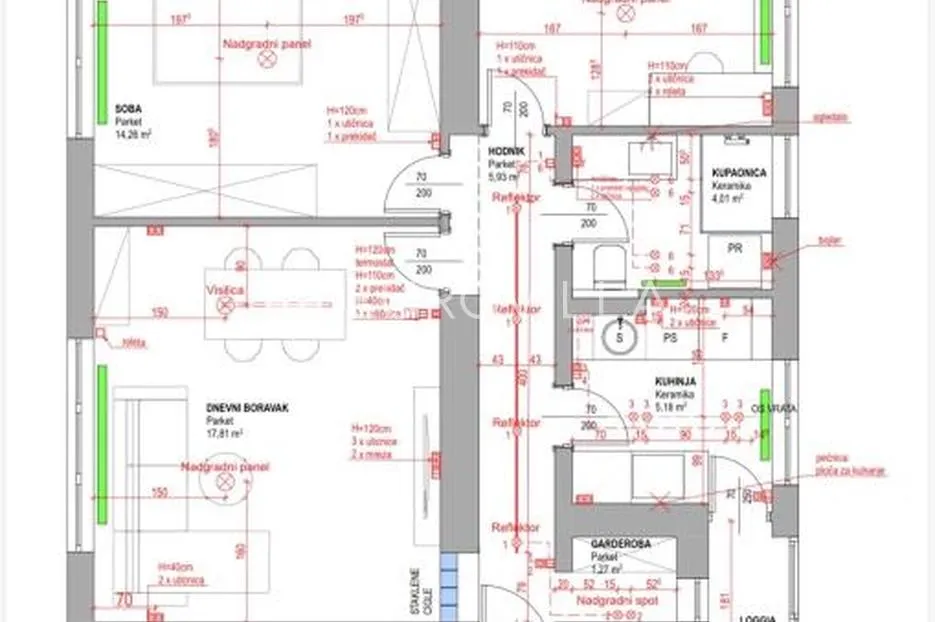 zagreb, donji grad, luksuzno renoviran trosoban stan s loggiom, 60 m² - slika 3