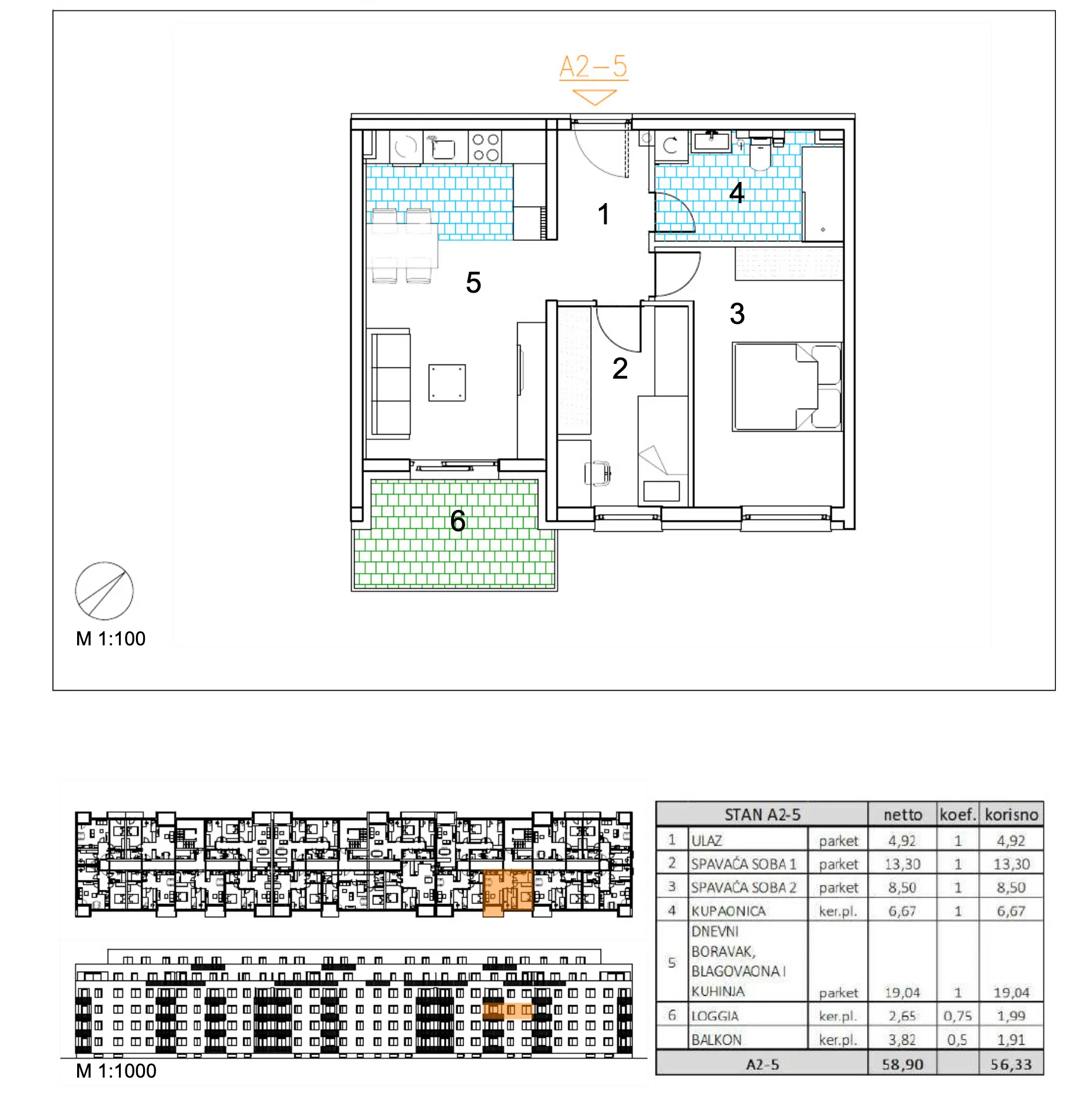 velika gorica, moderan trosoban stan u novogradnji, 56 m² - slika 6