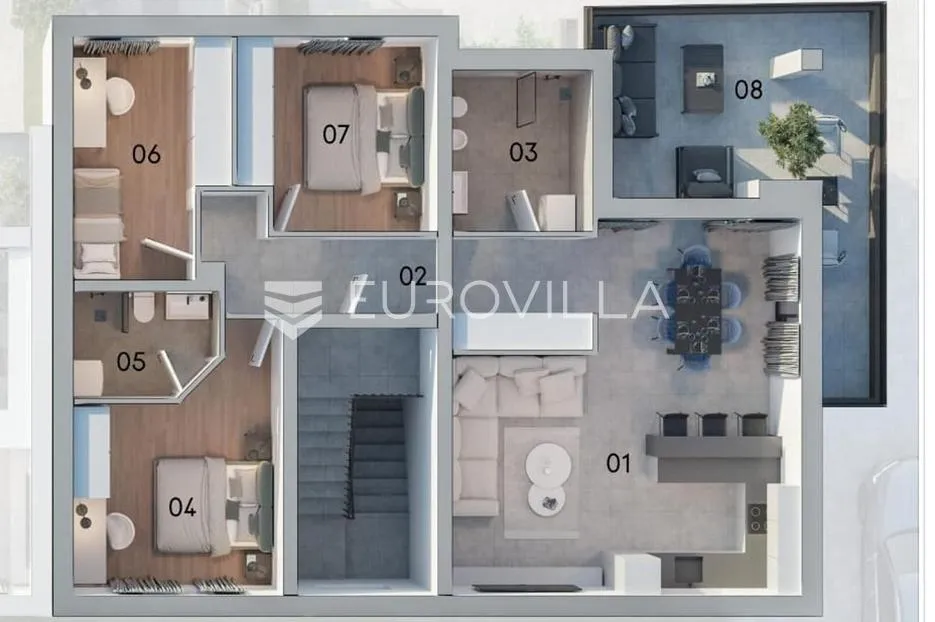 istra, pula, penthouse s garažom u mirnom dijelu kaštanjera - slika 3