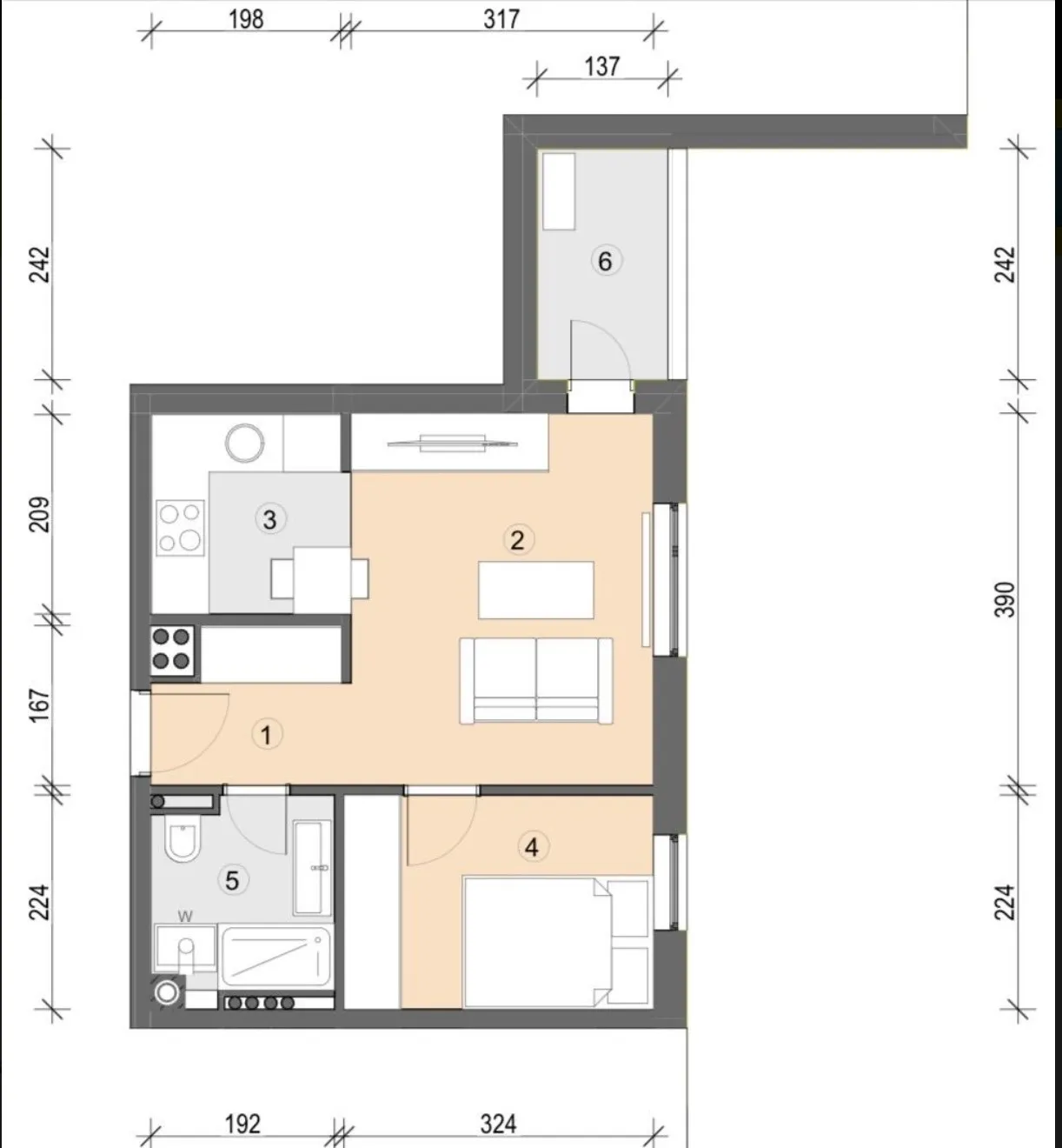 zagreb, rudeš, funkcionalan dvosoban stan 34 m², novogradnja - slika 12