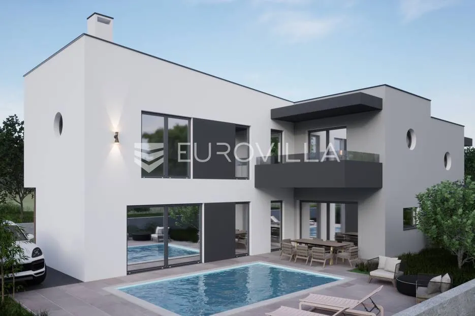 istra, ližnjan, dvojna kuća 150 m² s pogledom more, bazenom i uređenom okućnicom - slika 4