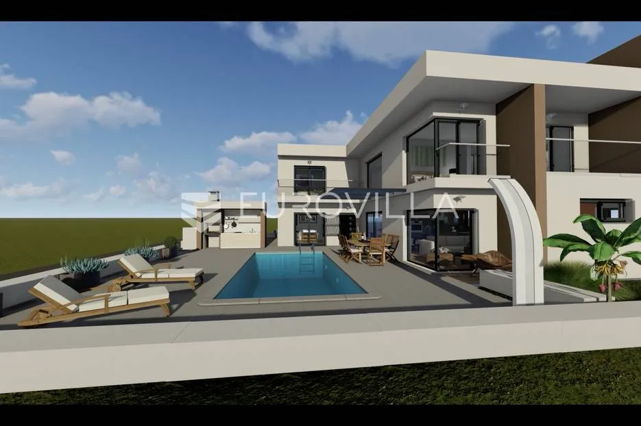 zadar, sabunike, luksuzna vila s bazenom, 200m od mora, novogradnja - slika 2