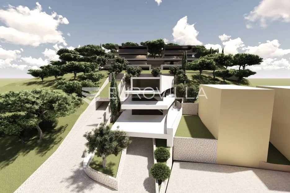 opatija, centar, građevinsko zemljište s gotovim projektom za 3 zgrade - slika 1