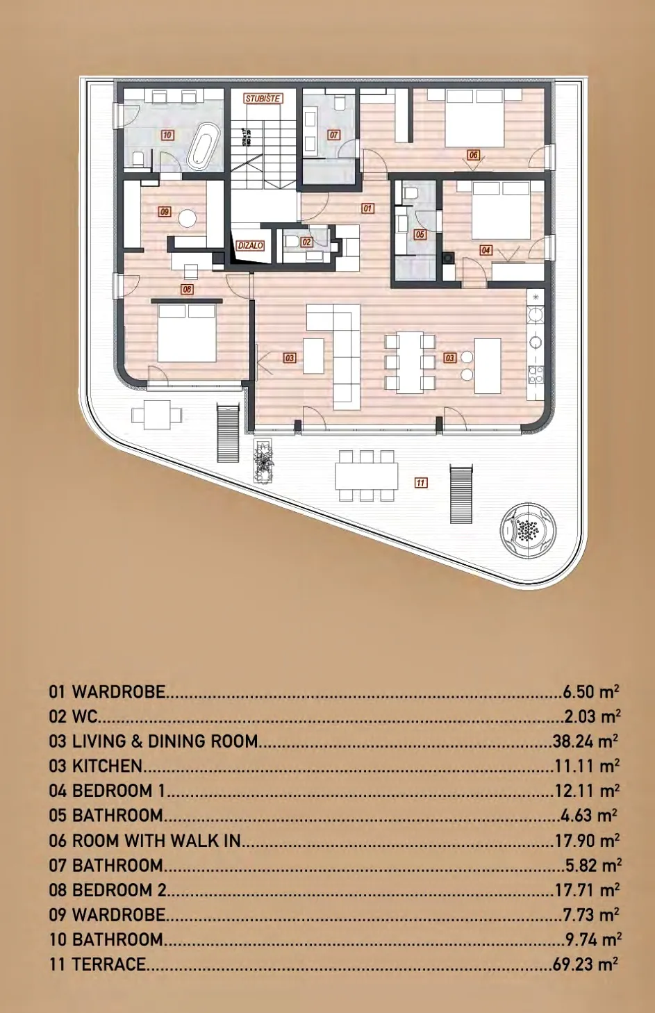 opatija, volosko, luksuzan četverosoban stan 202,75 m², pogled na more - slika 6