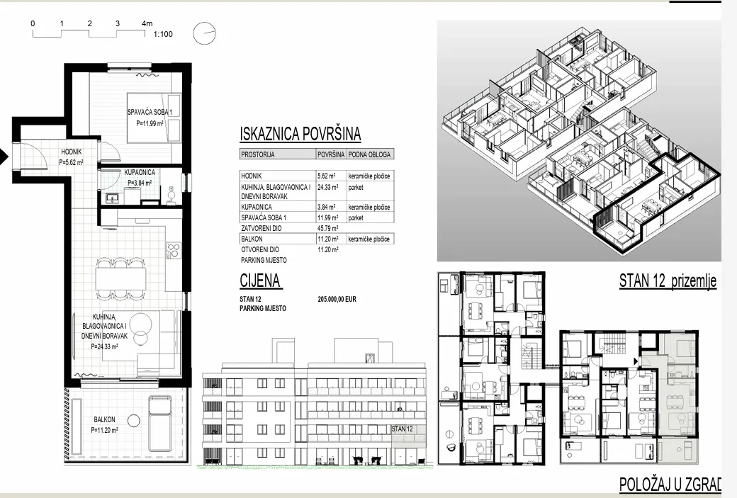 trogir, okrug gornji – apartman s12 na prvom katu neto korisne površine 51 m2 - slika 15