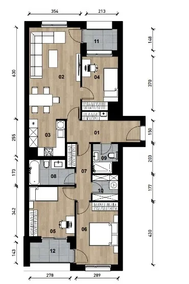 zagreb, črnomerec, vrhunska novogradnja, četverosoban apartman površine 92 m² - slika 10