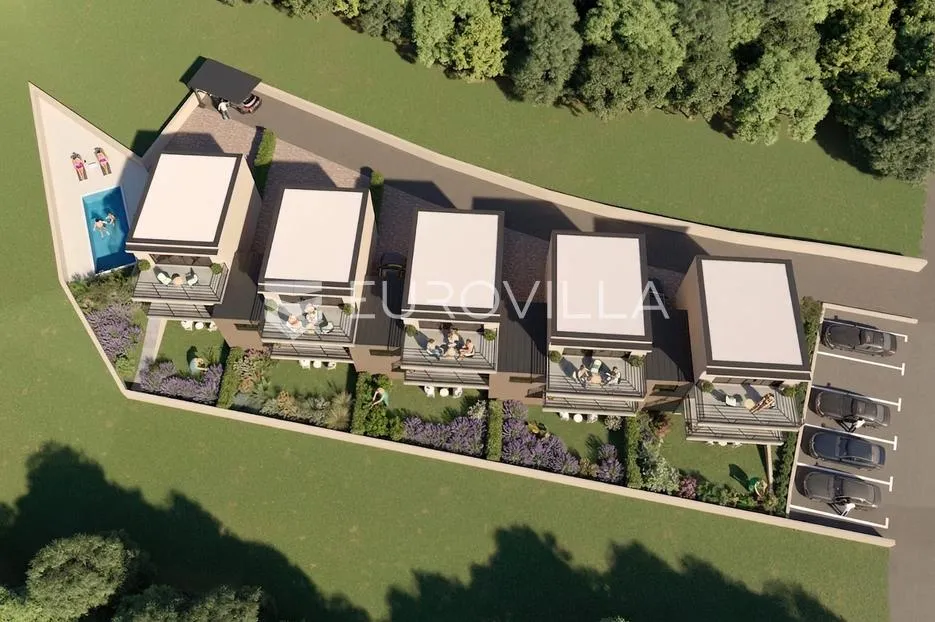 istra, baderna, projekt za 5 kuća s pogledom na more - slika 5