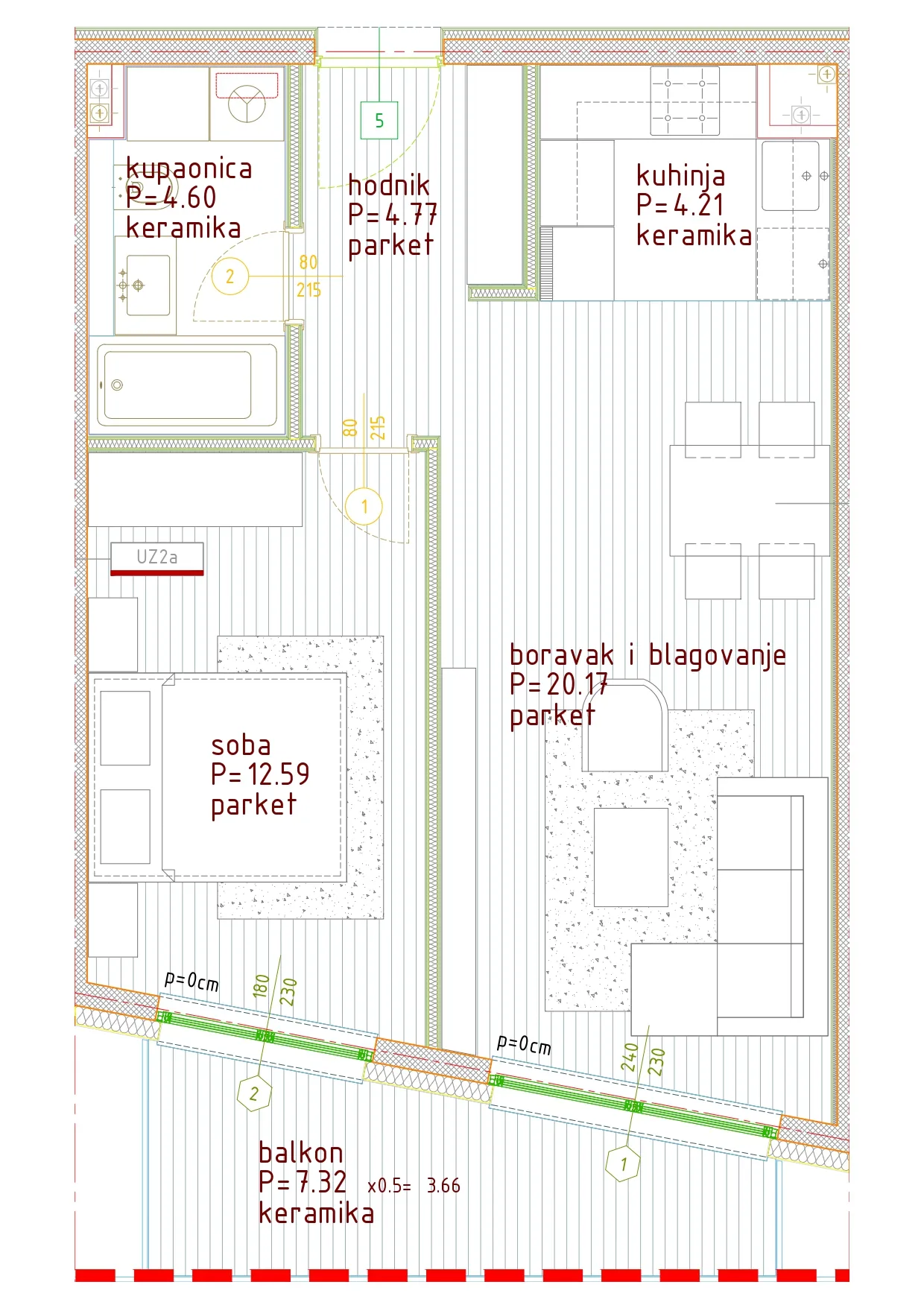 istra, poreč, jednosoban stan u prizemlju moderne novogradnje 53 m² - slika 17
