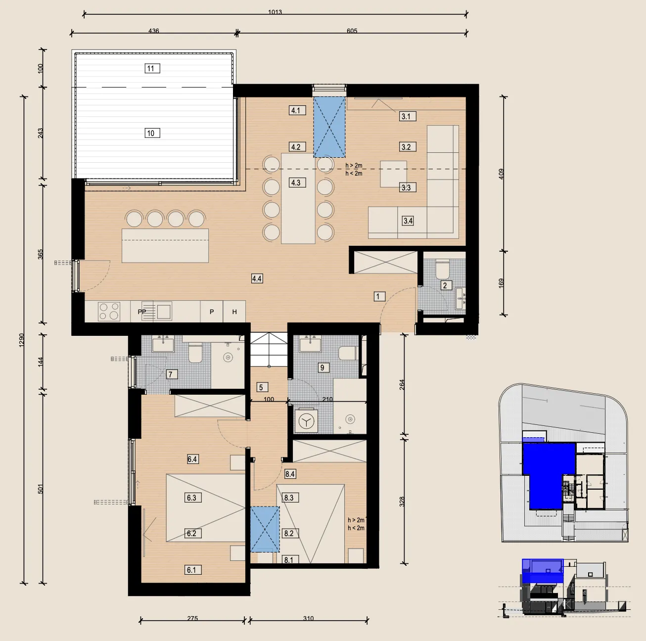 brač, supetar, dvosoban penthouse s predivnim pogledom - slika 19