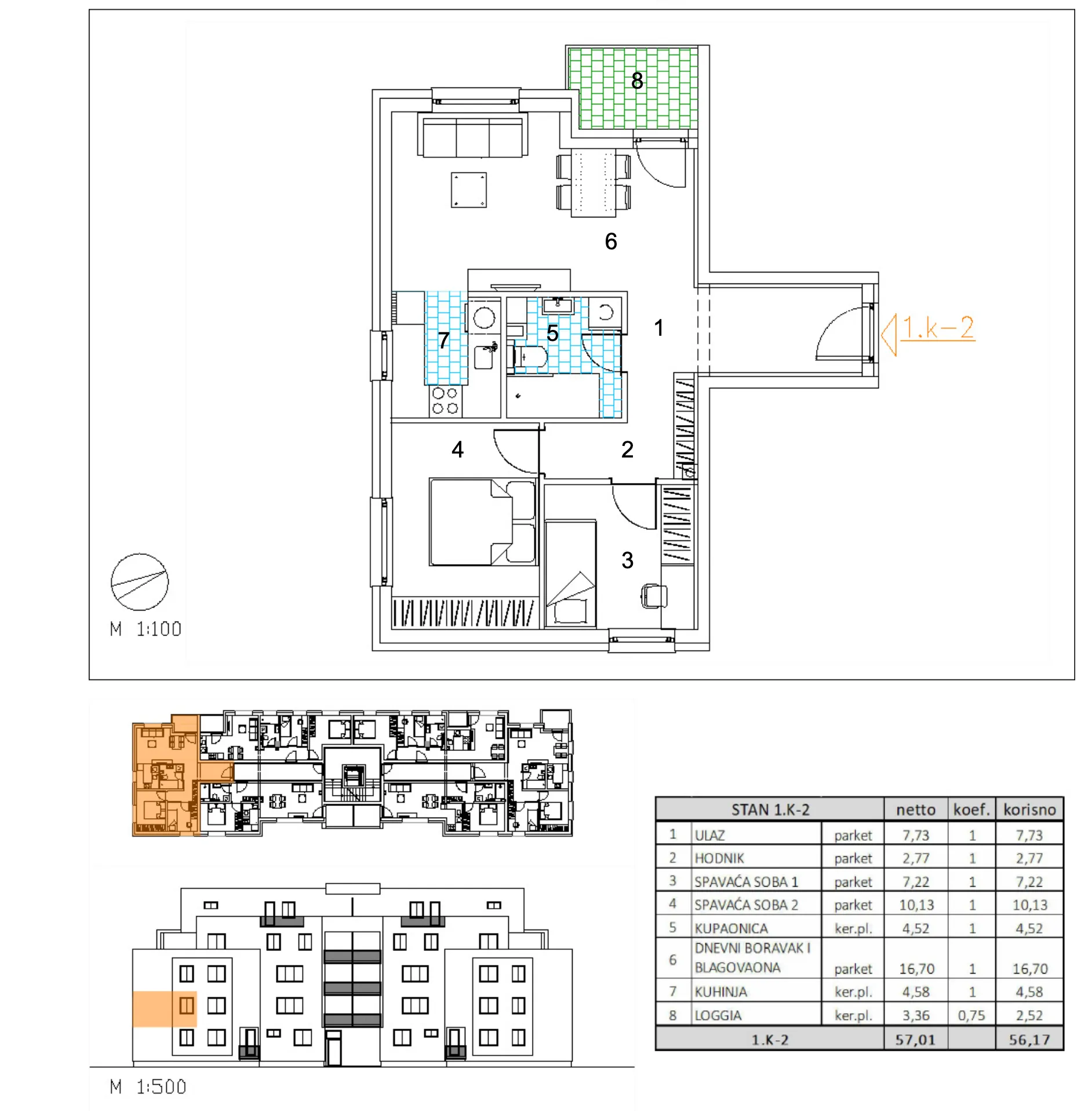 velika gorica, moderan trosoban stan u novogradnji, 56 m² - slika 4