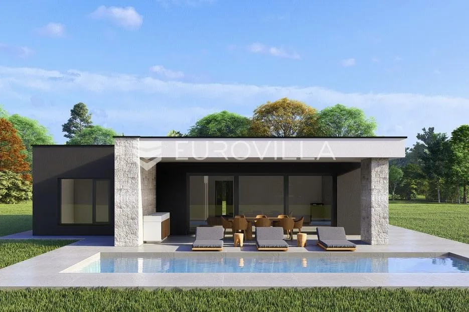 Istra, Žminj - moderna kamena vila 154 m2 s grijanim bazenom 35 m2, smart home i solarnom elektranom