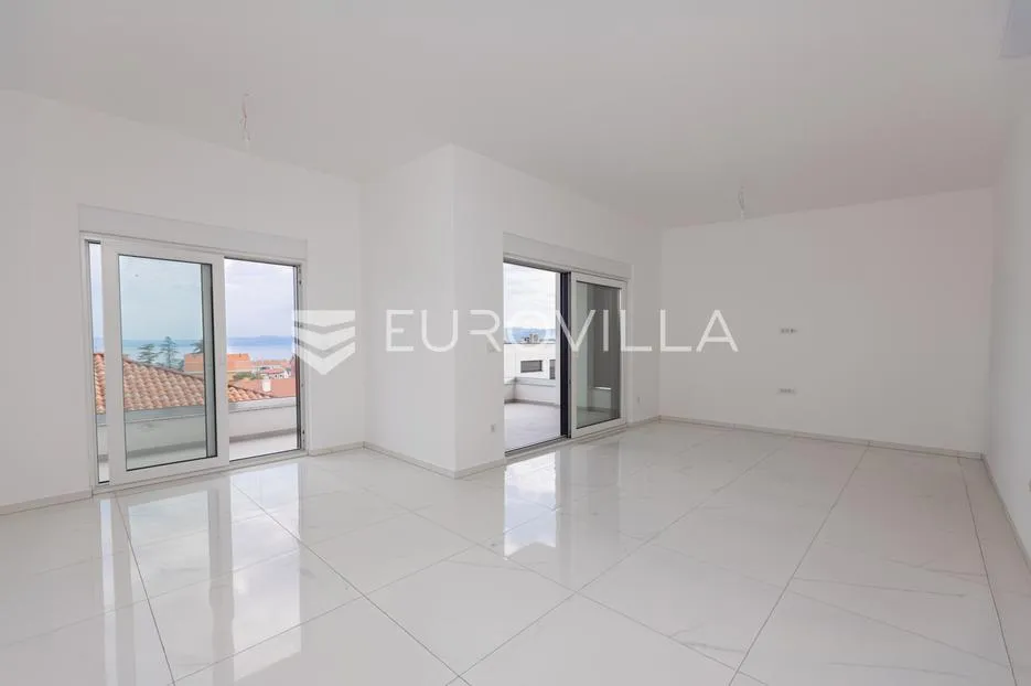 Malinska, NOVOGRADNJA, trosoban stan sa jednosobnim stanom od 115,40 m², pogled na more - Milčetići