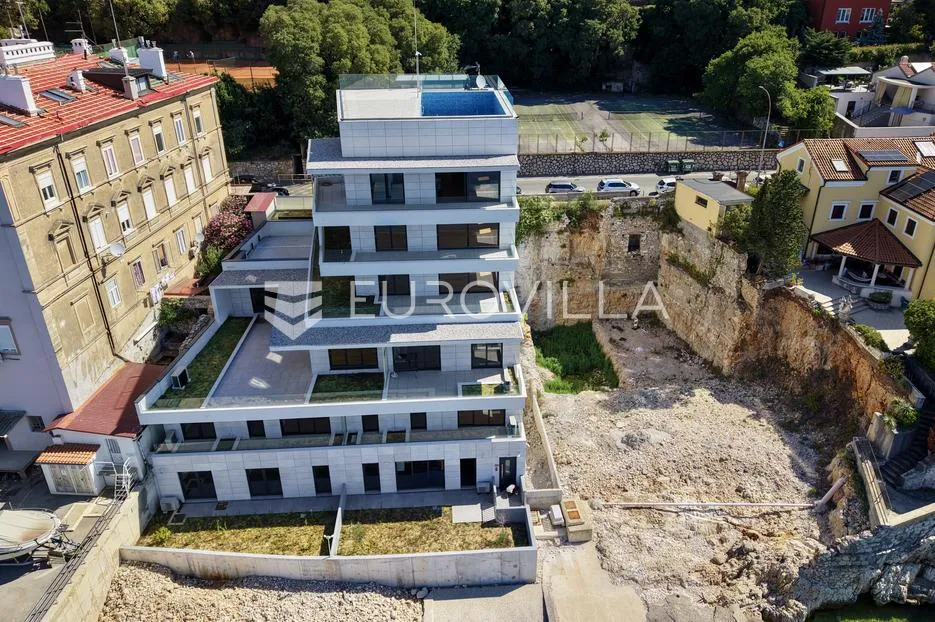 rijeka, pećine, novogradnja, luksuzan četverosoban stan 120,86 m² prvi red do mora - slika 3