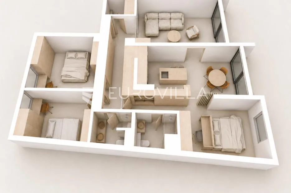 zagreb, pantovčak, ekskluzivan četverosoban stan 104 m² - slika 13