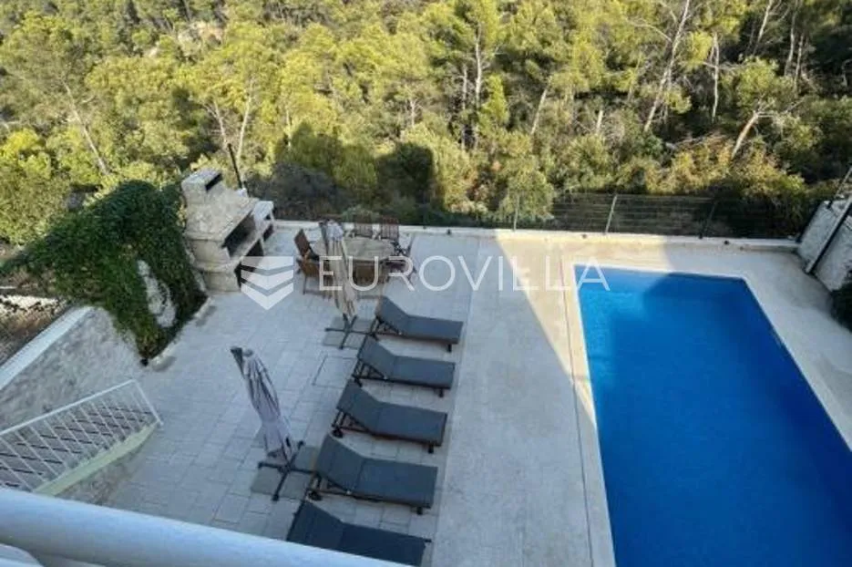 žedno, otok čiovo, višekatnica podijeljenja na 2 stana s pogledom na more - slika 2