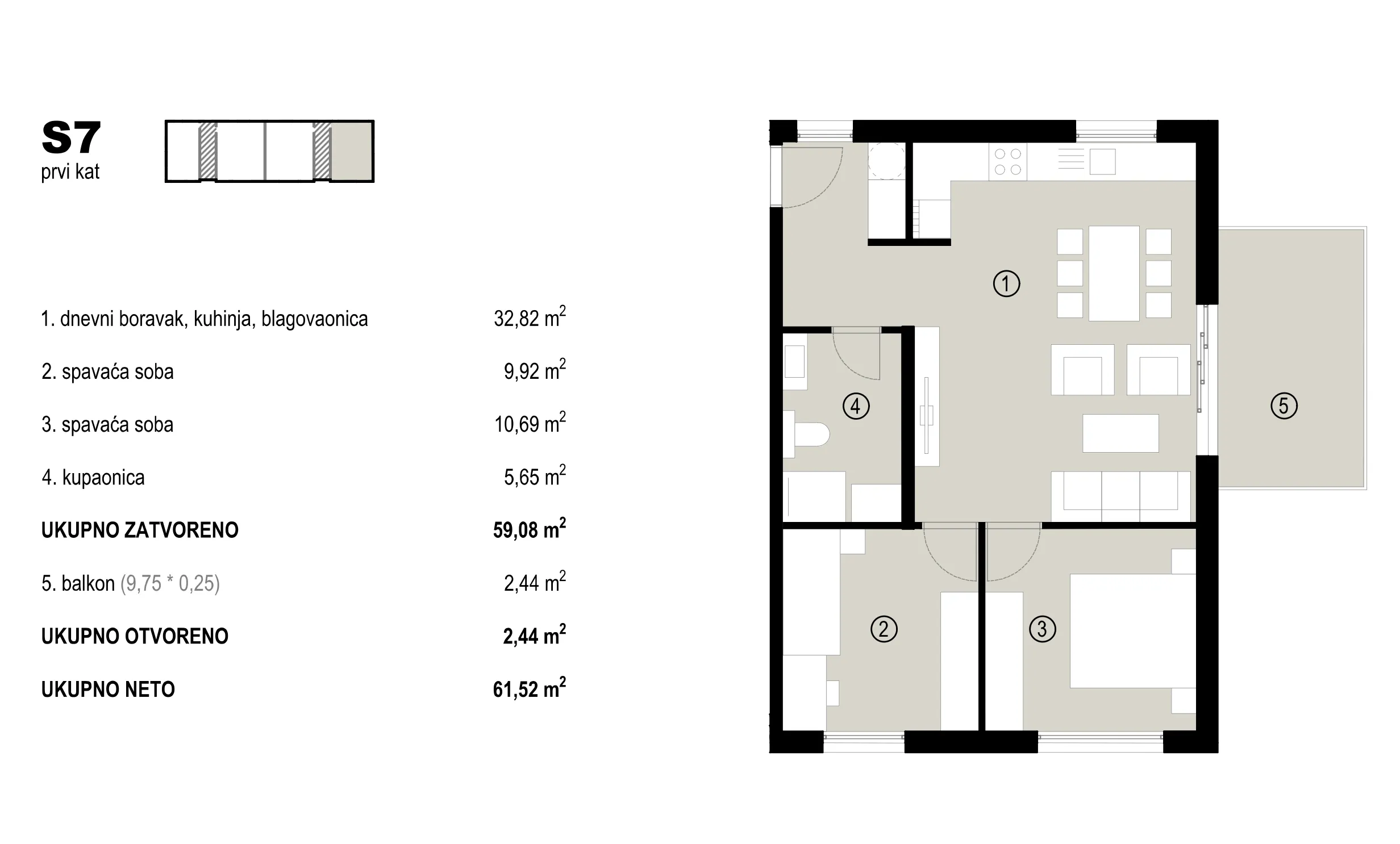 sveta nedelja, atraktivan trosoban stan s balkonom, 62 m² novogradnja - slika 11