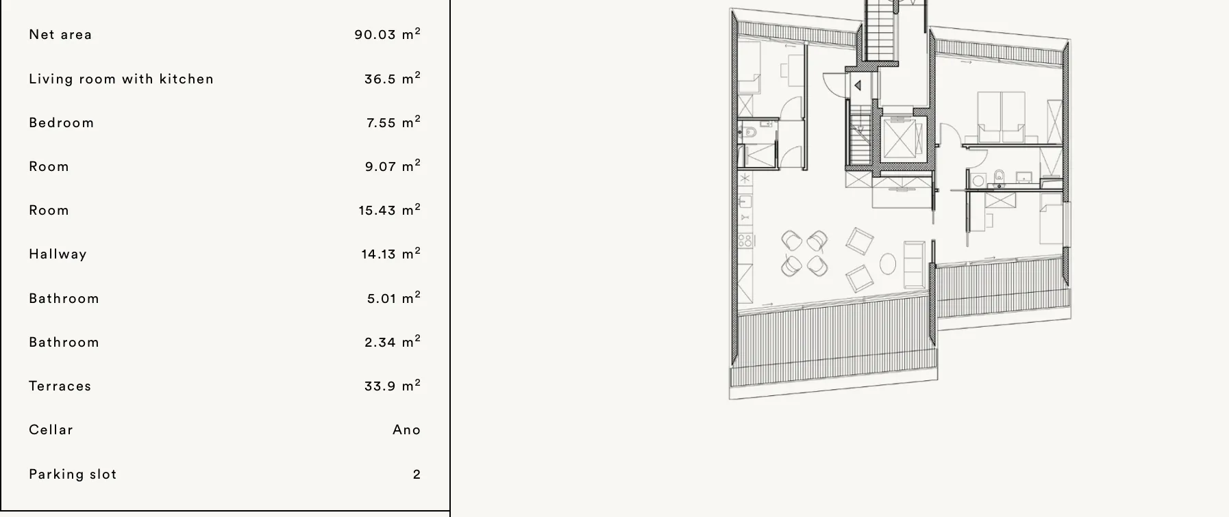 split, heritage podstrana | trosoban penthouse s terasom - slika 6