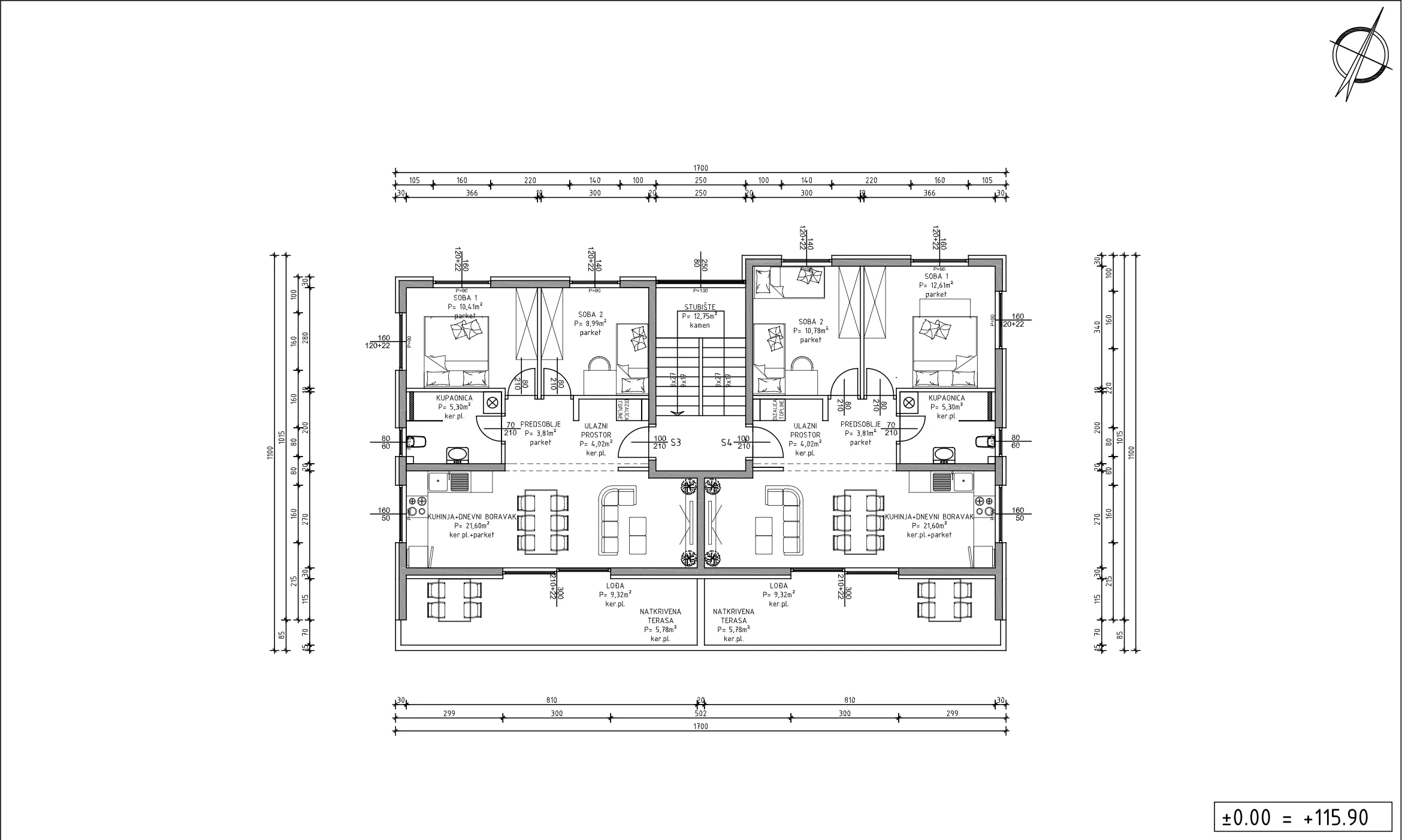 zagreb, sveta klara, burićeva projekt, trosoban stan 71,13 m² novogradnja - slika 10