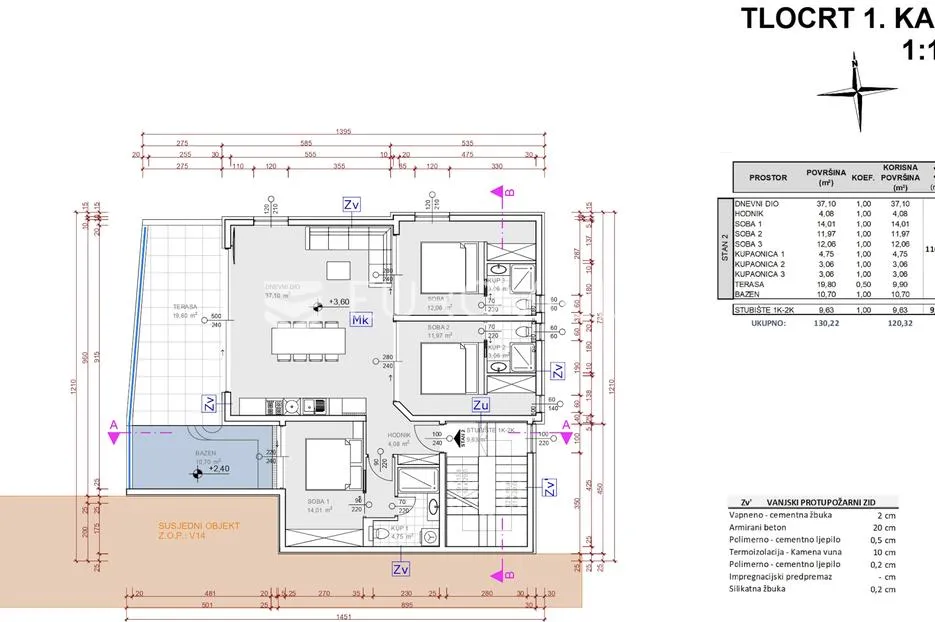 grebaštica, luksuzan stan na 1. katu s bazenom i pogledom na more, drugi red do mora, 110,69 m² - slika 13