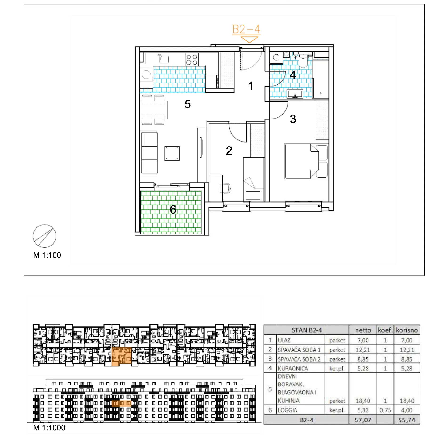 velika gorica, moderan trosoban stan u novogradnji, 56 m² - slika 6