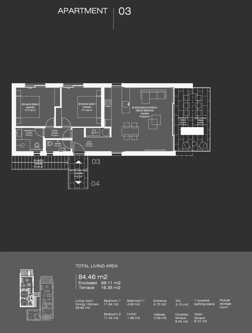 ugljan, ugljan luksuzni dvosobni apartman prvi red do mora 85.18 m² - slika 13