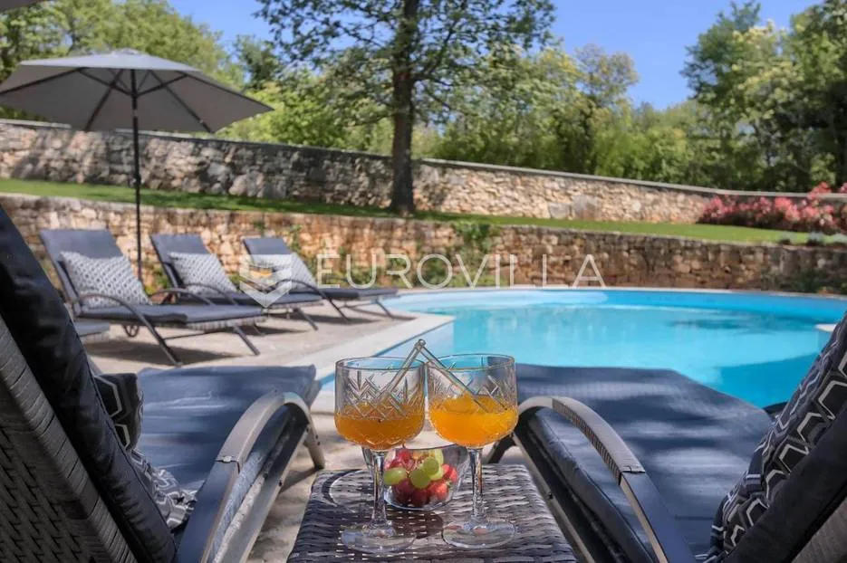 istra, tinjan, elegantna kamena vila s bazenom, iznimne kvalitete gradnje - slika 7