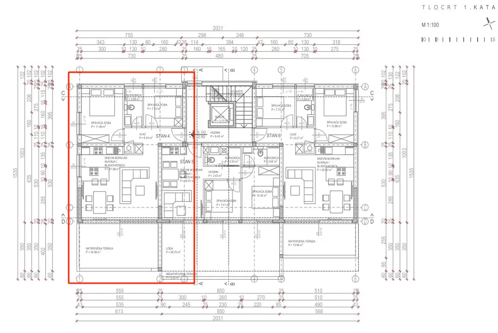 zadar, zaton, novogradnja, luksuzan dvosoban stan 74,90 m² - slika 12