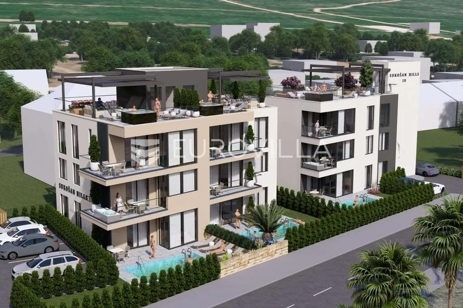 zadar, sukošan, prekrasan penthouse s krovnom terasom prvi red uz more, 249,10 m² - slika 2