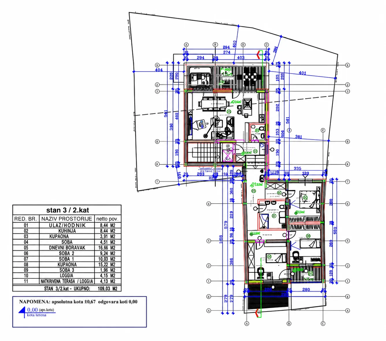 osijek, donji grad, četverosoban stan u novogradnji, 109 m² - slika 2