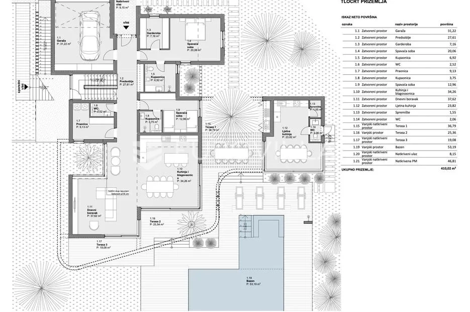 vodice, prekrasna i prostrana vila s bazenom, 730,25 m² - slika 44