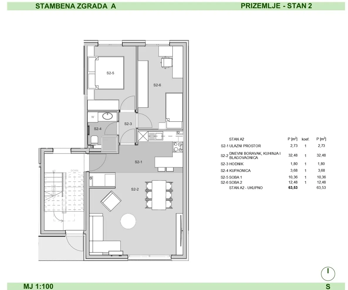 zagreb jarun moderan trosoban stan u ekskluzivnom projektu 75 m² - slika 10