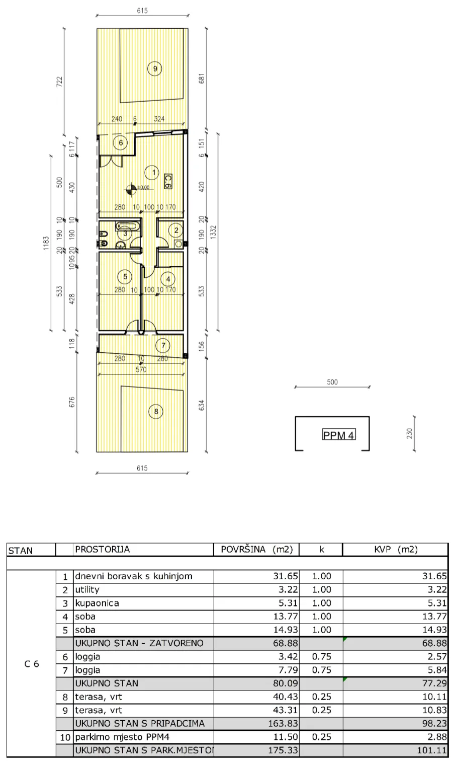 istra, umag, opremljen apartman s dvije terase c6 - slika 32