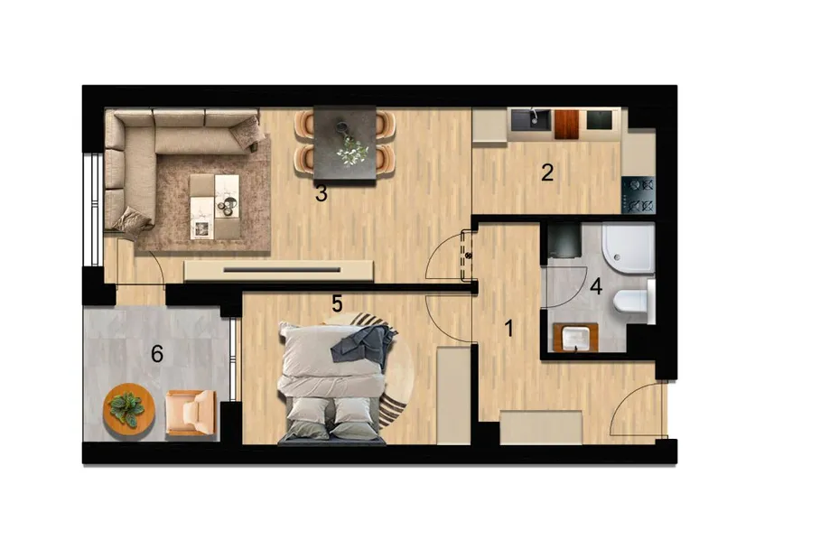 zagreb, borovje, luksuzan dvosoban stan 47 m², novogradnja, parking, spremište - slika 10