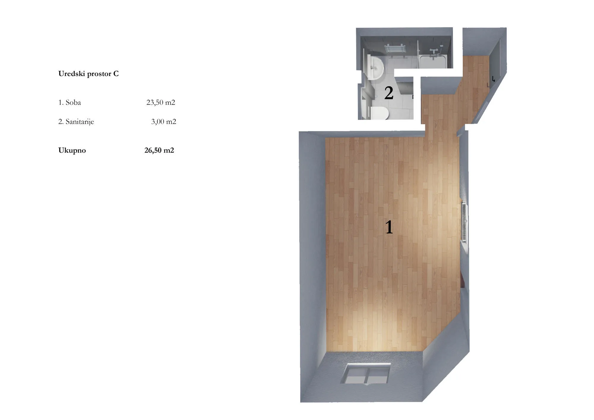 zagreb, draškovićeva, poslovni prostor 25 m² - slika 4