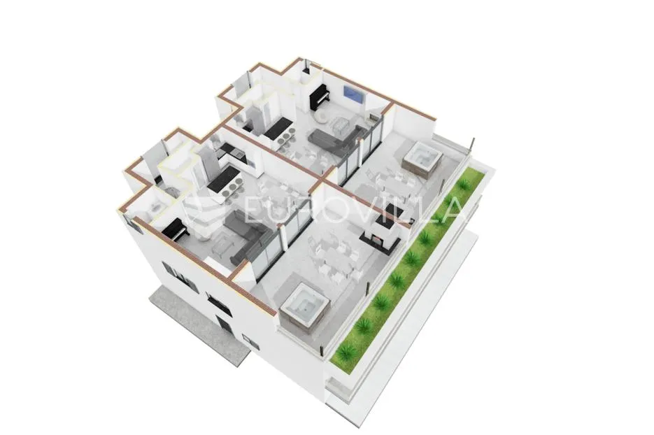 šibenik, crnica, novogradnja, trosoban, dvoetažan stan, 166,34 m² - slika 14