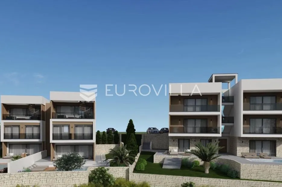 trogir, čiovo, dvosoban penthouse s krovnom terasom i predivnim pogledom na more - slika 3