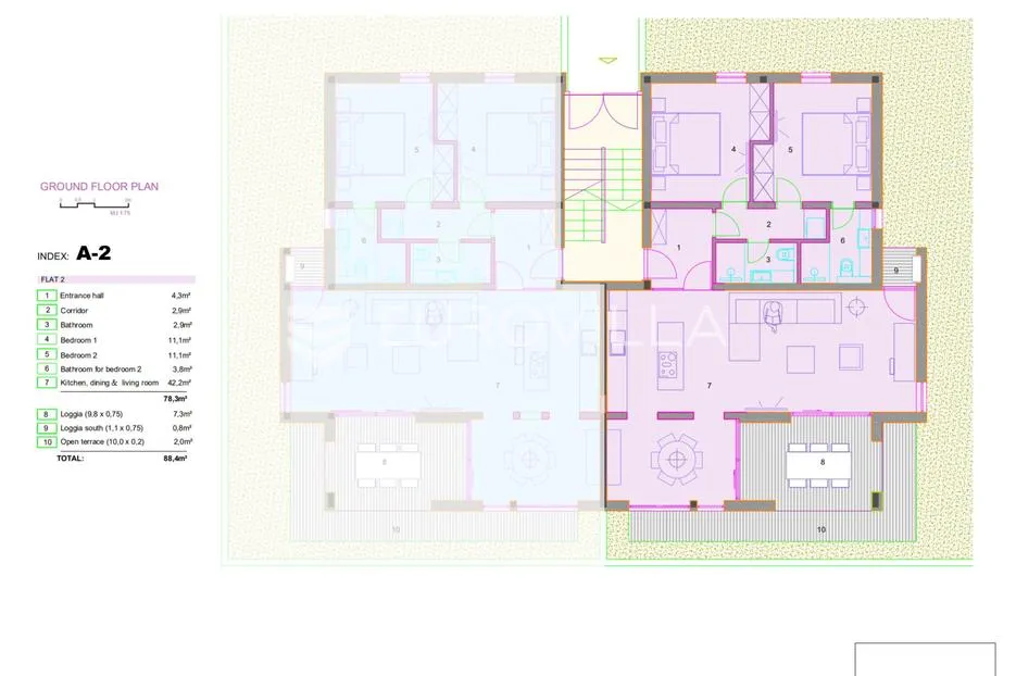 orebić, novogradnja stan 89 m² - slika 7