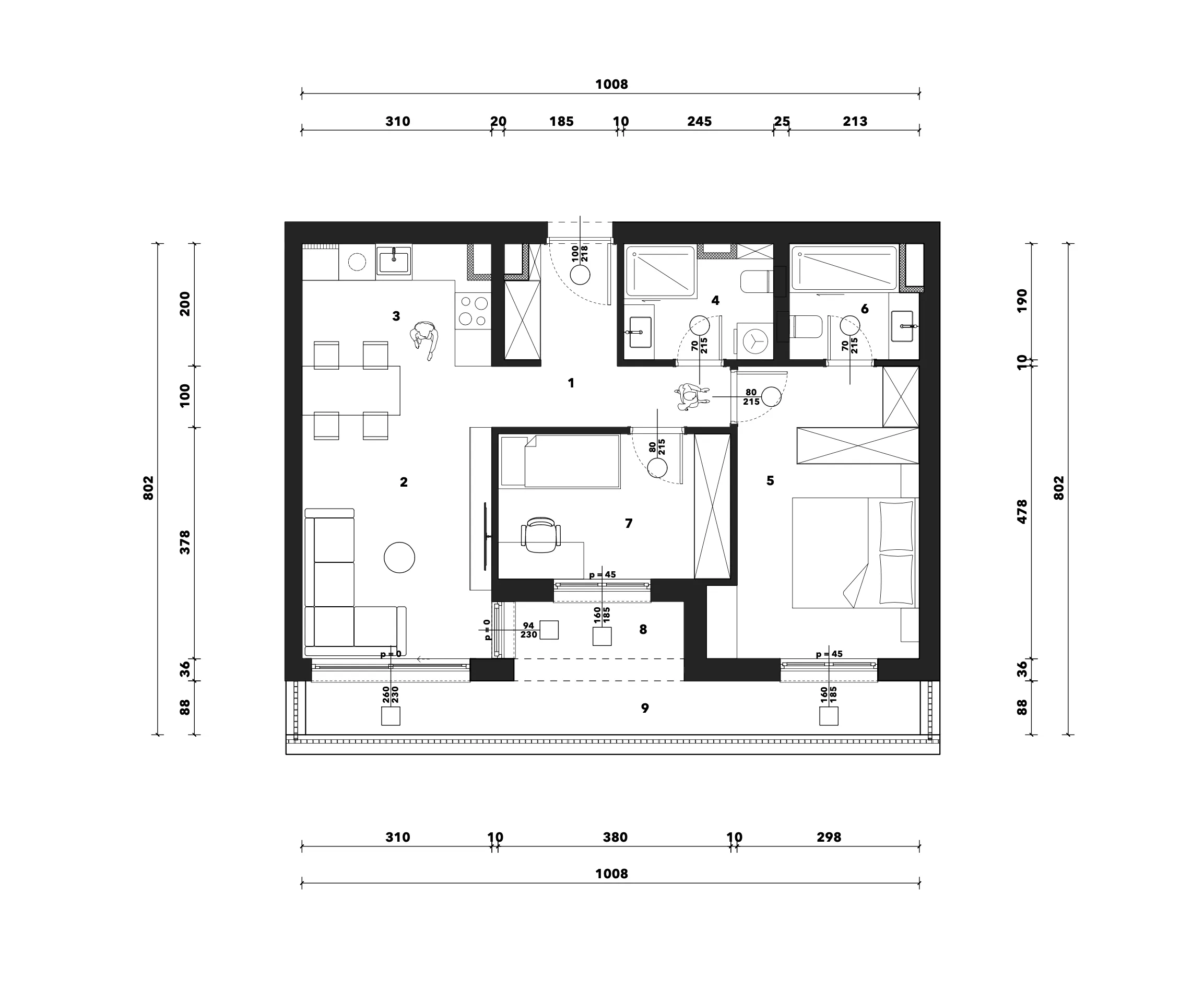 zagreb, črnomerec, kuniščak, atraktivan trosoban stan u novogradnji, 65 m² - slika 9