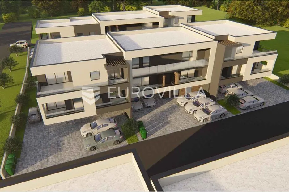 Pula, širi Centar, moderan trosobni stan u novogradnji, centralno plinsko grijanje 1. kat, 62.40 m²