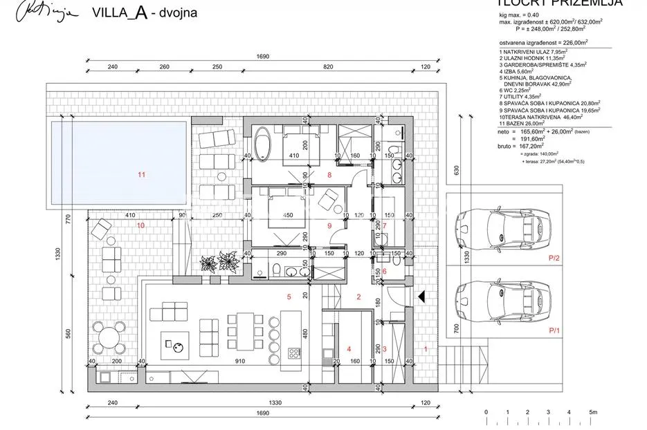 karlobag, cesarica, građevinsko zemljište s projektom, 628 m² - slika 18