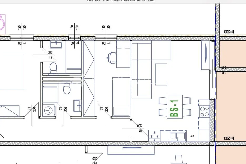 trogir, seget, dvosoban stan 71,4 m² na prvom katu s garažom i liftom - slika 5