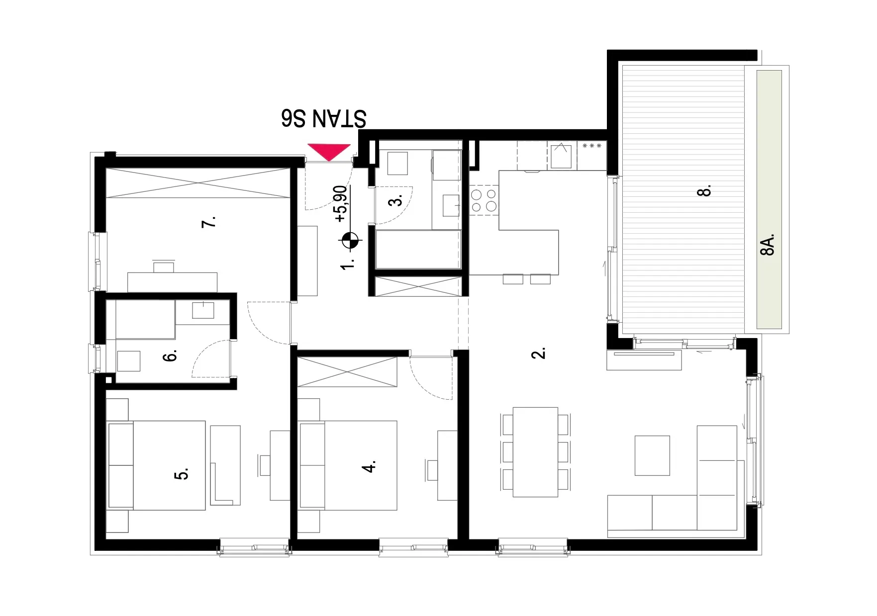 kaštela, luksuzan stan od 101,1 m² na 2. kat s pogledom na more - slika 17