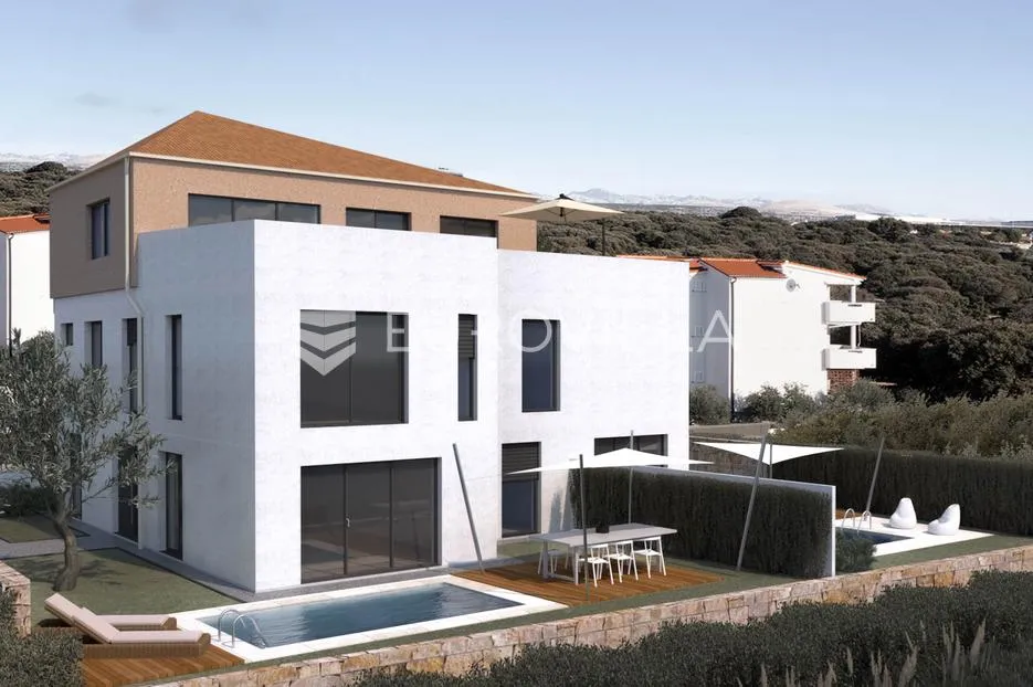 pag, mandre, jednosoban stan neto korisne površine od 67,10 m² s vrtom i bazenom - slika 1