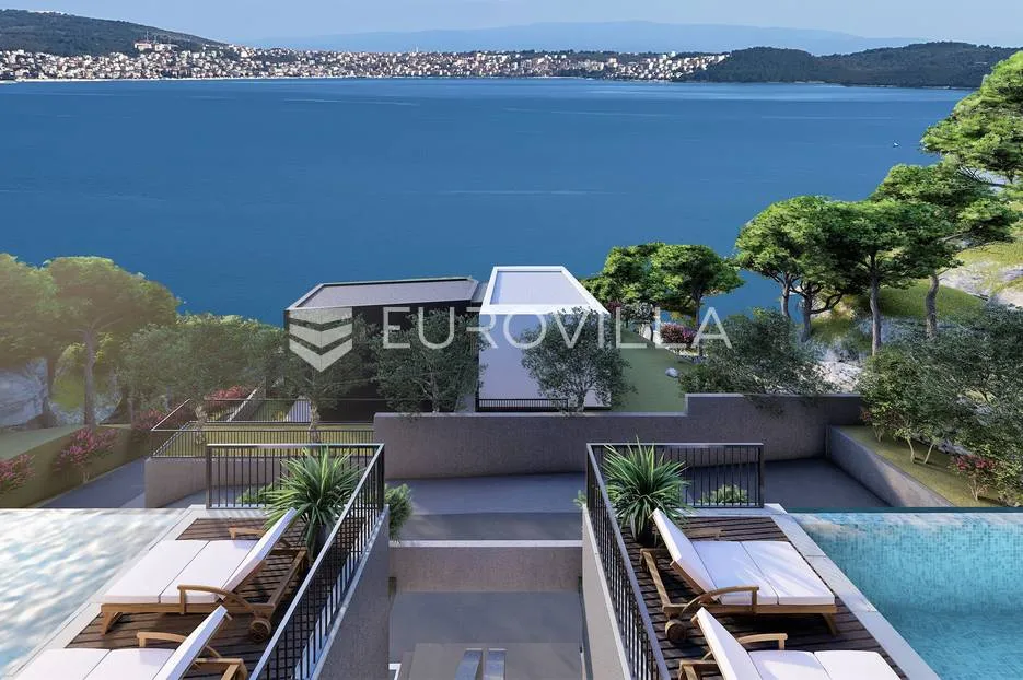 trogir okolica, moderna vila s bazenom i panoramskim pogledom - slika 8
